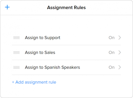 use assignment rules