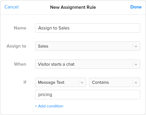 assignment rules module